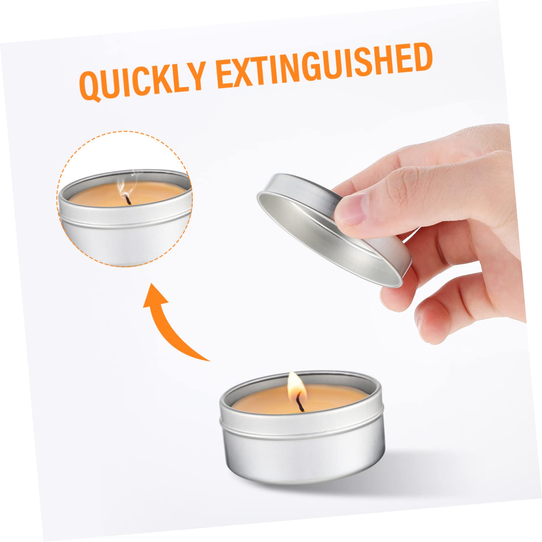 Housoutil Contenitori Candela in Lega di Alluminio 12 Pz Stoppini in Cotone 8 Cm per Realizzare Candele Fai da Te