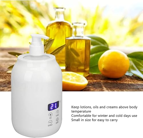 Miniatura 3 de HOHXFYP Juego de calentador de aceite de masaje, calentador de botellas de aceite y loción con pantalla LED, control táctil y ajuste de temperatura,