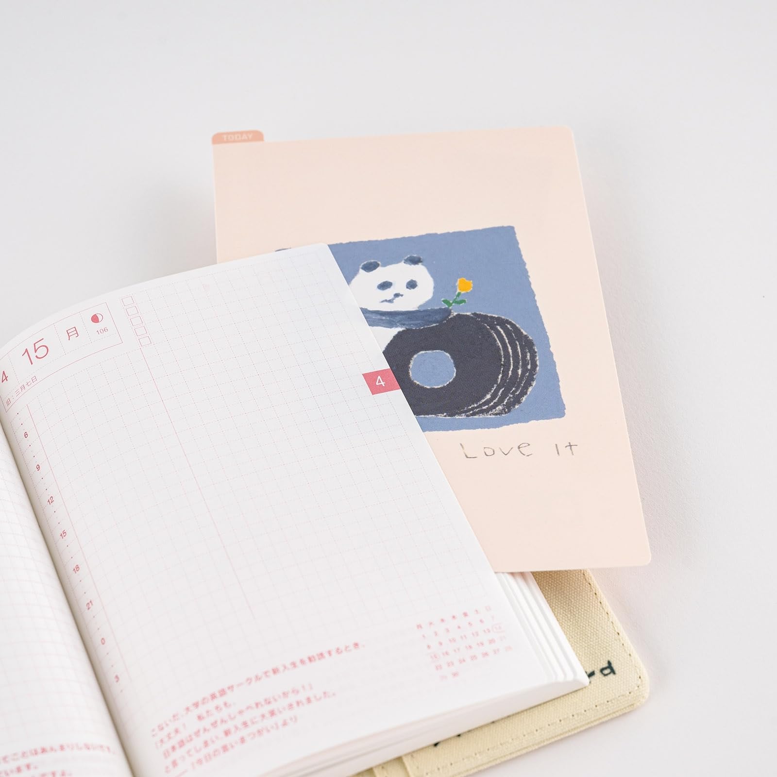 Amazon.co.jp: ほぼ日手帳 北村人/ほぼ日の下敷き Love it（Panda