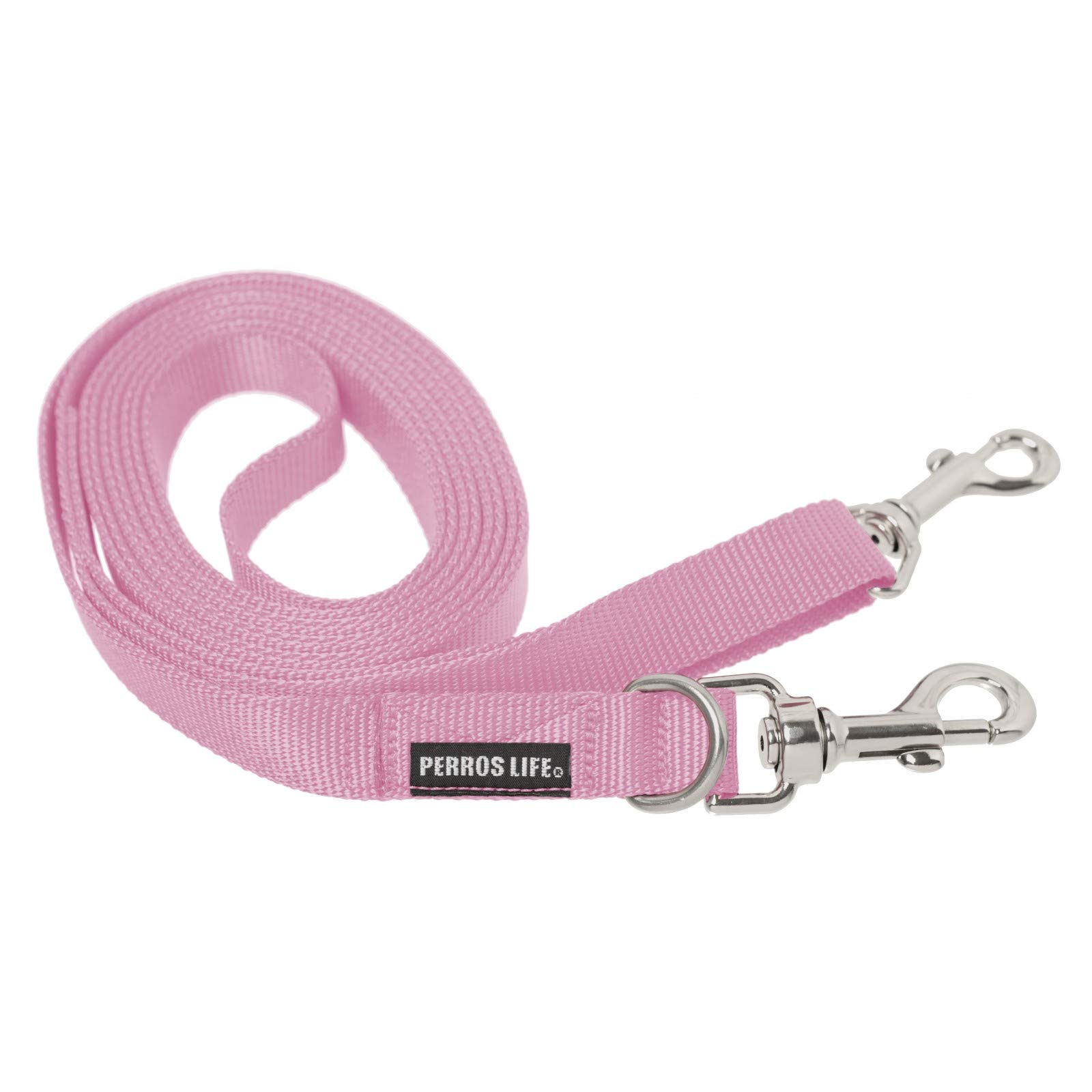 Guinzaglio 3 Metri con Doppio moschettone 20mm Cane Taglia Media (Rosa)