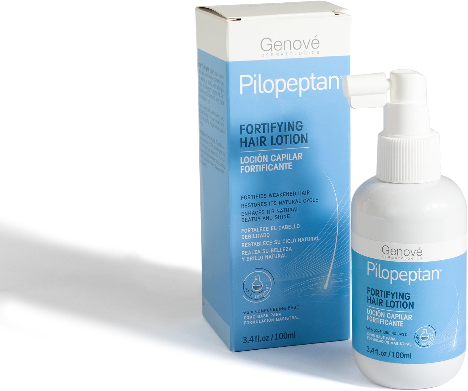 Genové Hair Loss Treatment for MEN & WOMEN 100ml - For thicker and Stronger Hair - Promote Hair Regrowth and prevent Alopecia.