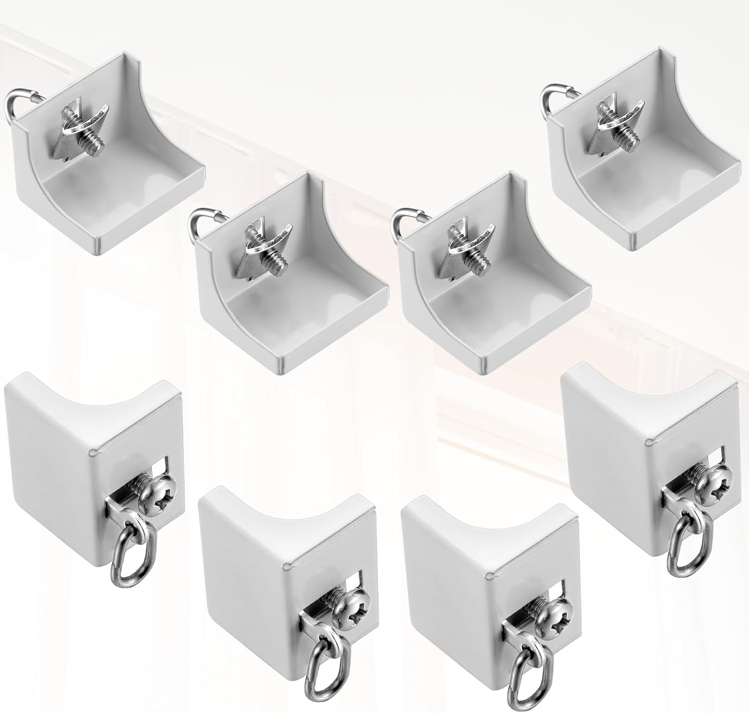 Zonon 4 Pcs End Caps for Curtain Track White Drapery Hook Curtain Track End Stop for Window 4 61eZoS+TSLL. AC SL1500