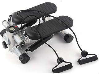 Mini-Stepper Swing Stepper Mini Stepper Hydraulic Step Machine Home Silent Climbing Stair Stepper LED Display Shows with Resistance Bands