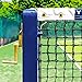 Vermont Square Tennis Posts [ITF Regulation] | 76mm Powder Coated Steel – Optional Ground Sockets (Blue, Without Ground Sockets)