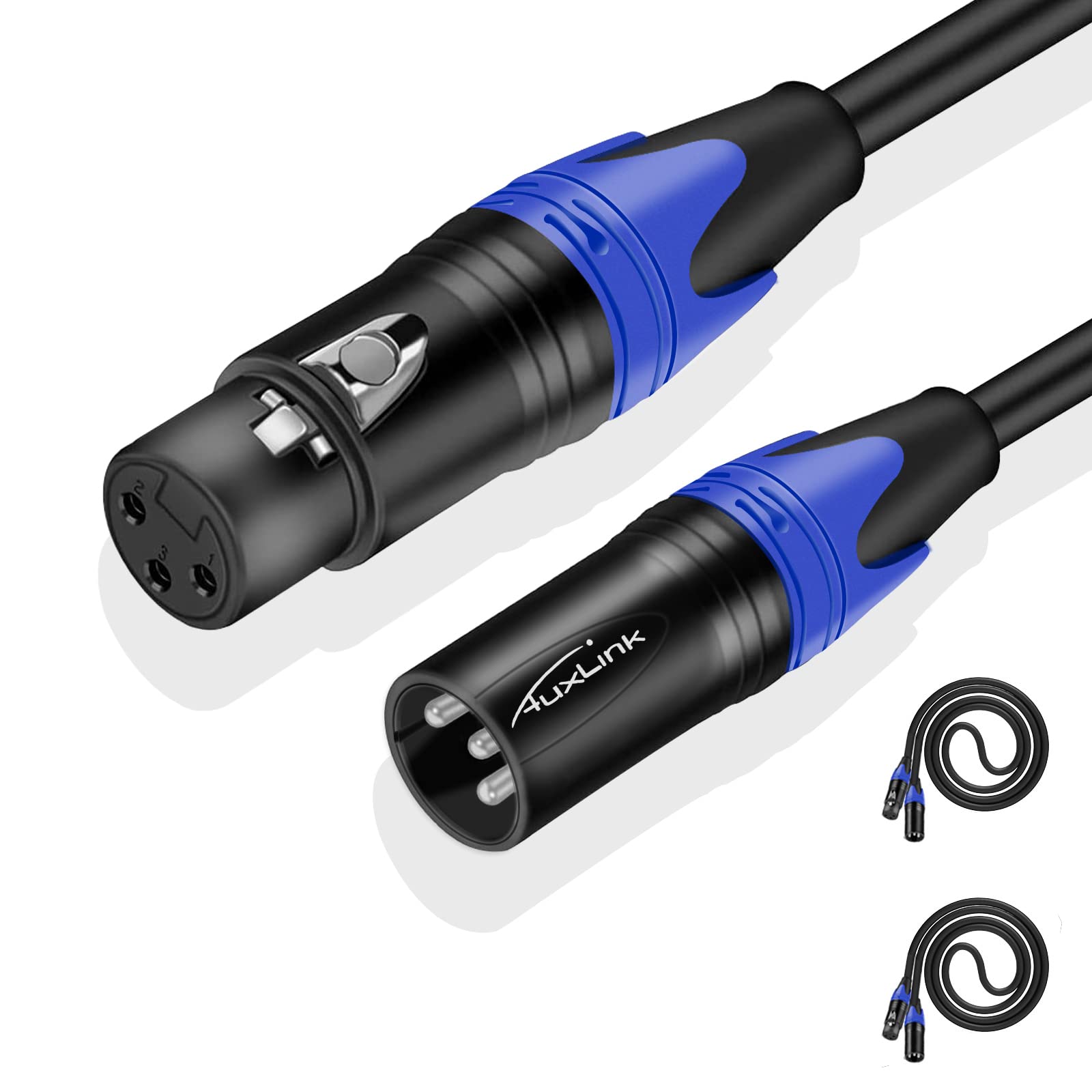 Kabel mikrofonowy XLR męsko-żeński do mikrofonów, głośników, stacji radiowych, oświetlenia scenicznego i innych elementów 3 m