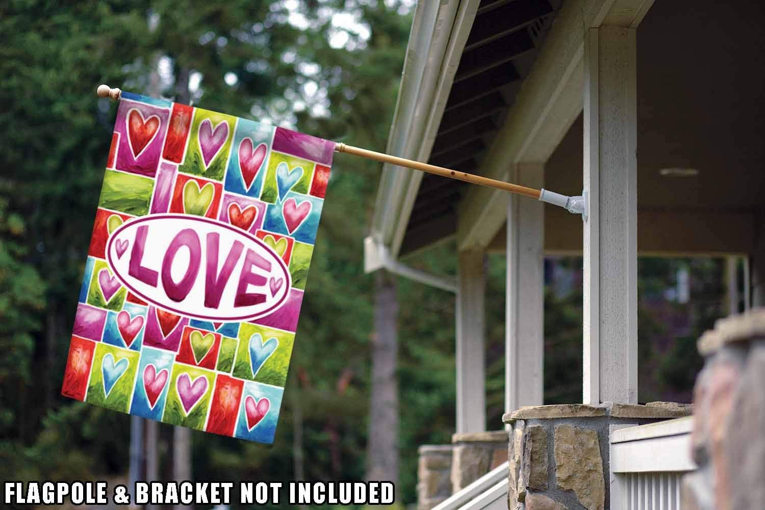 Toland Home Garden 101173 Valentine Love Valentine Flag 28x40 Inch Double Sided Valentine Garden Flag for Outdoor House Valentines Day Flag Yard Decoration