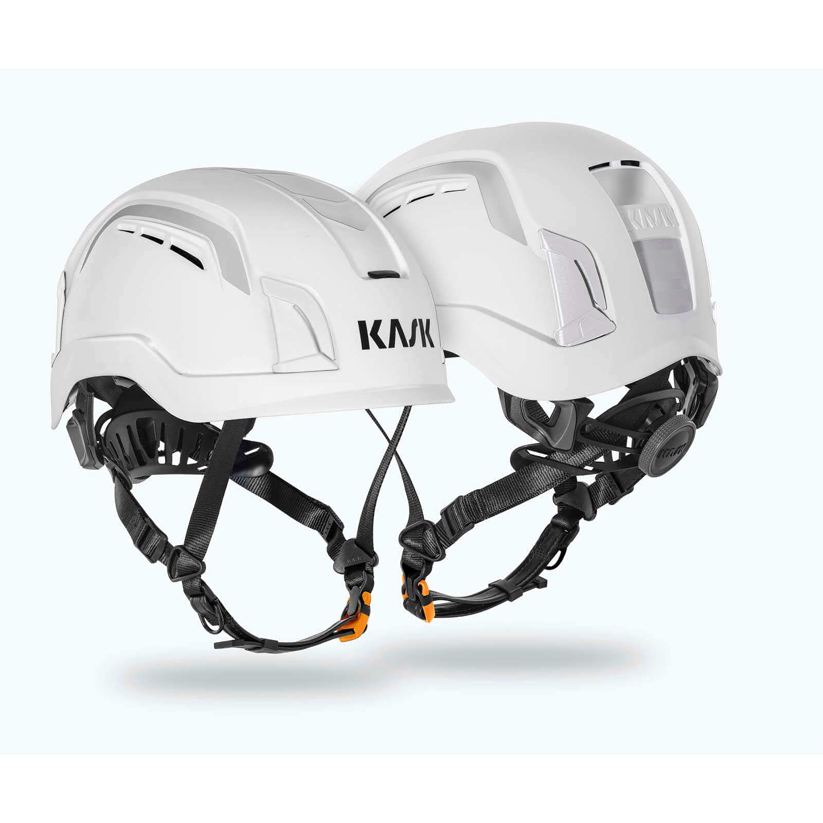 KASK Schutzhelm ZENITH X Air Hi-Viz, belüfteter fluoreszierender Bauhelm, Kletterhelm, Arbeitshelm, Drehrad, EN397, EN50365, EN12492, Farbe:weiß