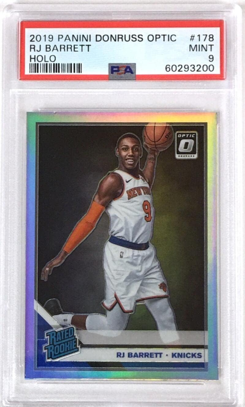 RJ Barrett 2019-20 Donruss Optic Holo #178 PSA 9 MINT Knicks Basketball NBA