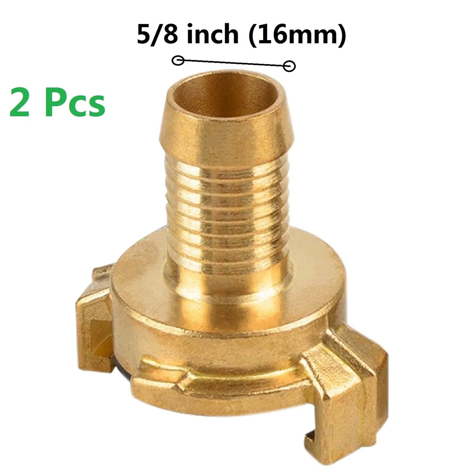 Conector Manguera Conector de jardín latón con pieza manguera 2 piezas