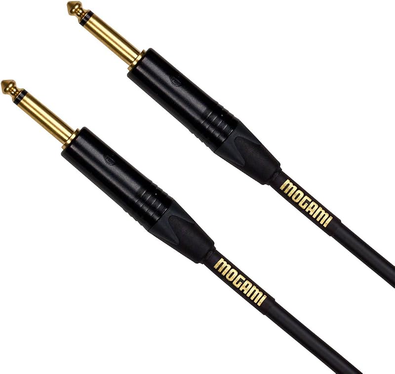 Mogami Gold Instrument 06 Electric Guitar Instrument Cable 1/4 Inch TS to TS Electric Guitar Cable 6ft, Guitar Amp Cord, Instrument Cable,Straight Connectors, OFC Core, Anti-Noise Pro Audio Quality