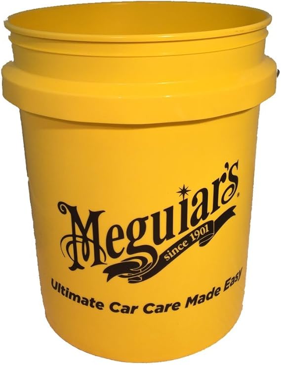 Meguiar's RG203 Yellow Large Car Wash Bucket 5US Gallon (Grit Guard