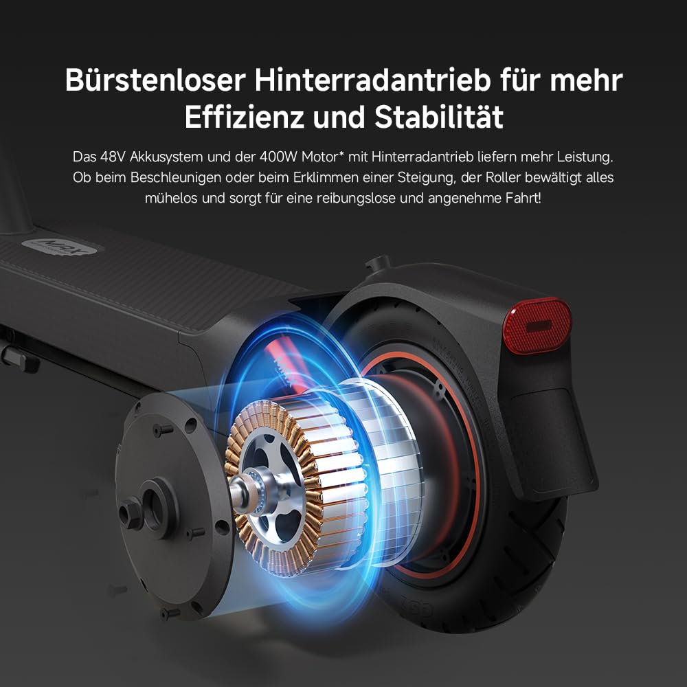 Xiaomi E-Scooter mit Straßenzulassung 4 Lite, 4 Ultra, 5 Elite, 5, 5 Pro, 5 Plus oder 5 Max (max 20km/h, bis zu 70km Reichweite und 25% Steigung, Luftreifen, Dual-Bremsen, Display, App)