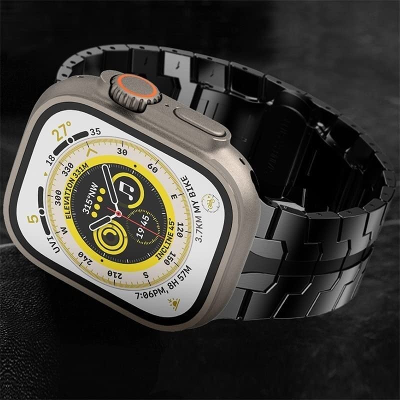 Wysokiej jakości metalowy pasek ze stali nierdzewnej do zegarka Apple Watch 49 mm, 44 mm, 45 mm, do bransoletki Iron Man, metalowa klamra, pasek kompatybilny z iWatch Ultra 8 7 SE 6 41/40 / 38 /
