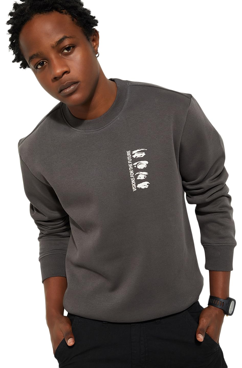 Max Men's Cotton Blend Crew Neck URB_N Graphic Printed Sweatshirt-picture-36