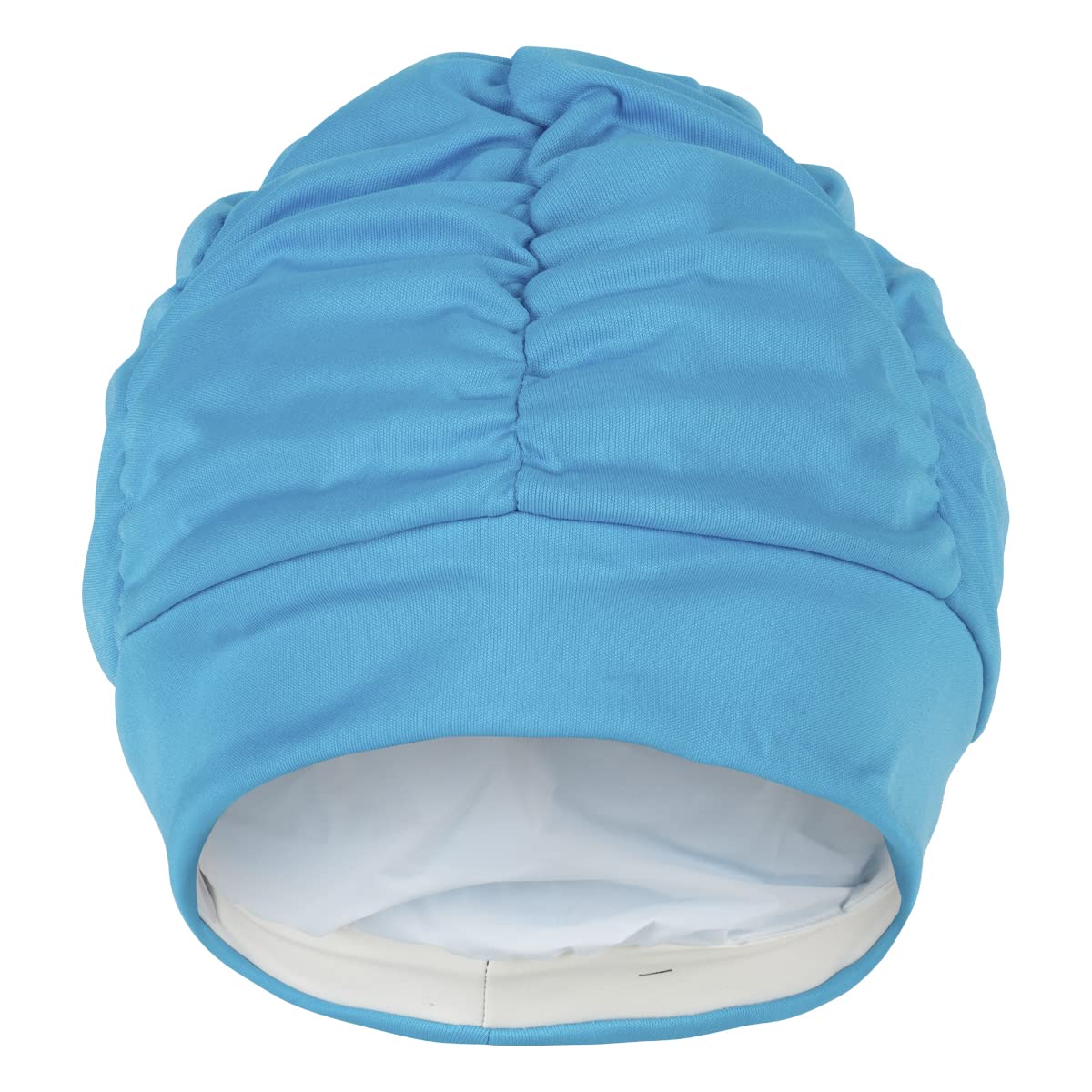 Fashy Turquoise Pleated Fabric Swim Cap
