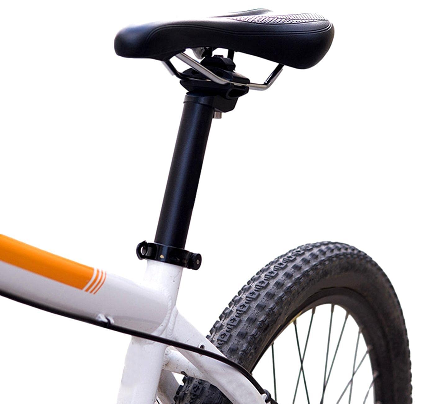 Tige De Selle Vélo 27.2mm X 300mm - Acier Carbone, Noir, Pour VTT/Vélo Route