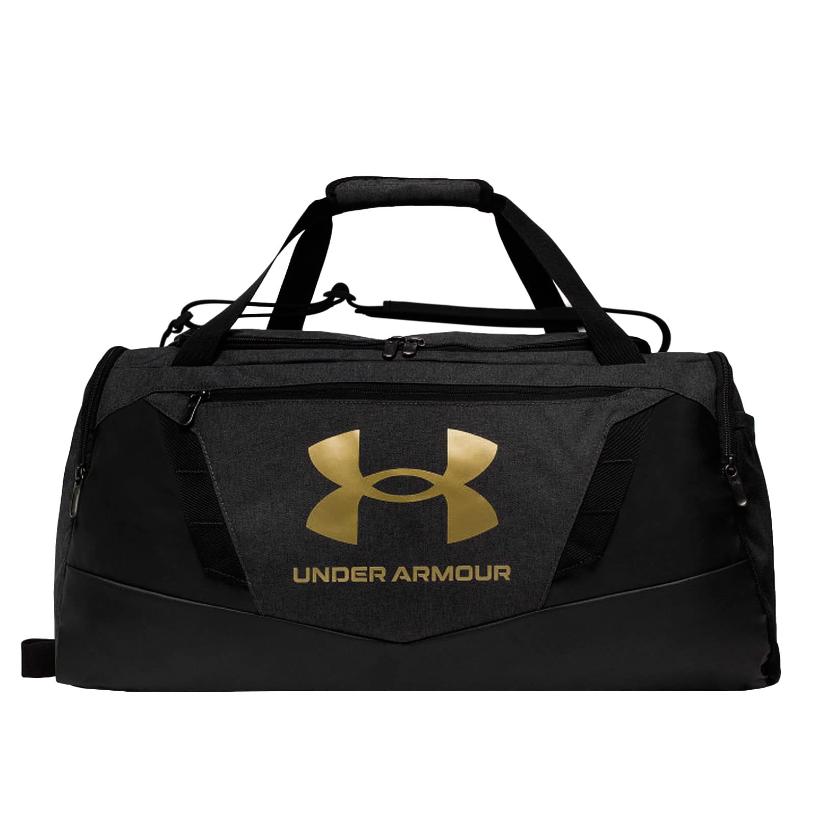 UNDER ARMOUR Unisex Sports Bag Shoulder Bag Travel Bag Undeniable 5.0 Duffle, -002 Black Mel. / Gold, Casual