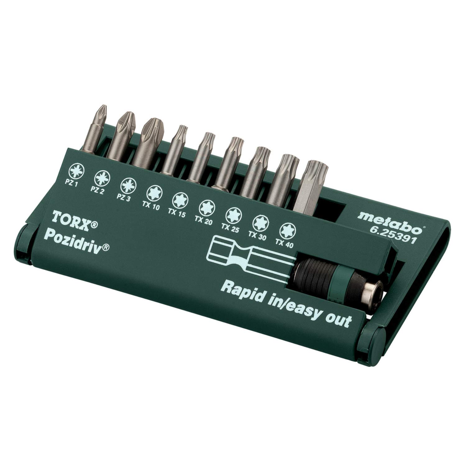 Metabo 6.25391.00 - Juego de puntas de destornillador Torx y Pozidriv (10 unidades)