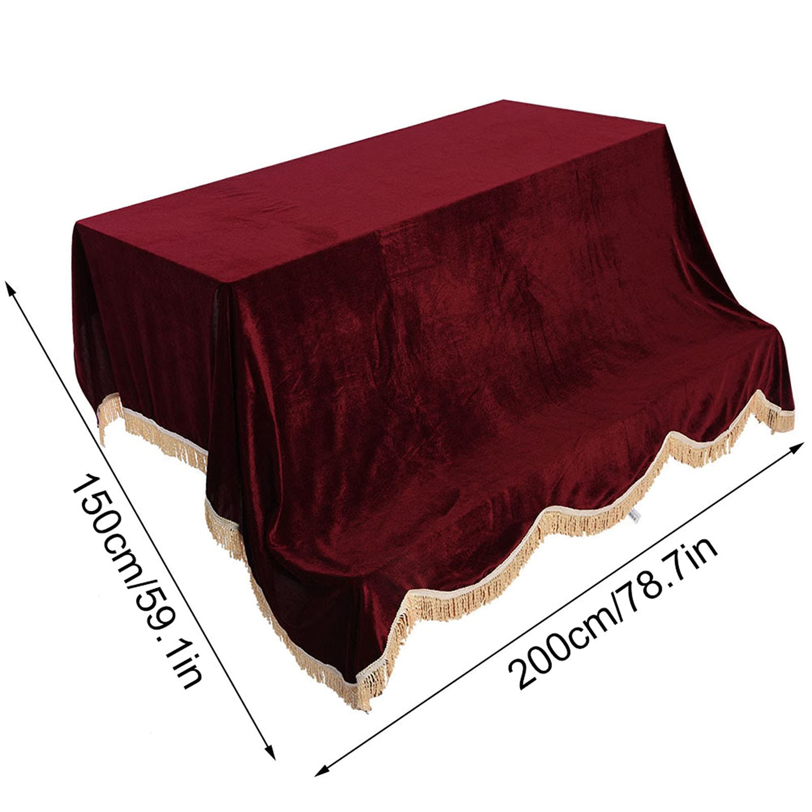 Resistente all'usura durevole bella copertura protettiva per pianoforte verticale per pianoforte per principianti (rosso)