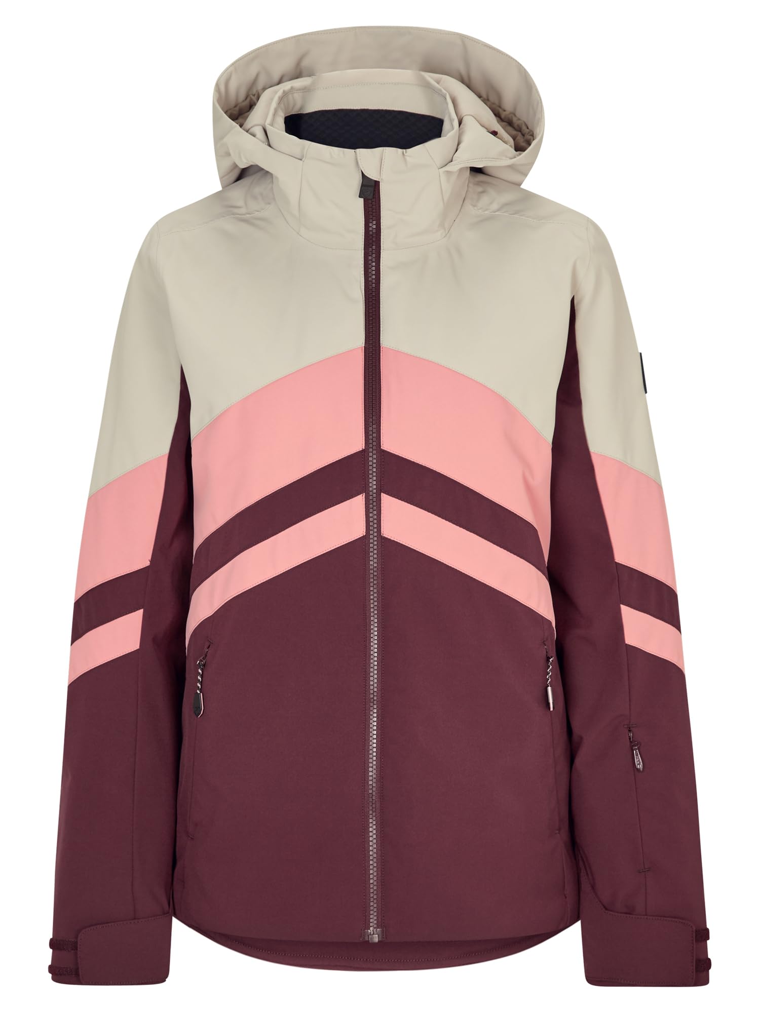 Ziener Women's Telia Ski Jacket/Winter Jacket | Warm, Breathable, Waterproof, Velvet Red, Silver Beige Dob, 40