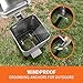 Pupzle Small Dog Poop Trash Can Outside, 1.3 Gal Metal Dog Waste Trash Can, Small Poop Bucket Outdoor with Lid, Poo Container Bin Waterproof Backyard Odor Control, 30 Bags (Steel)