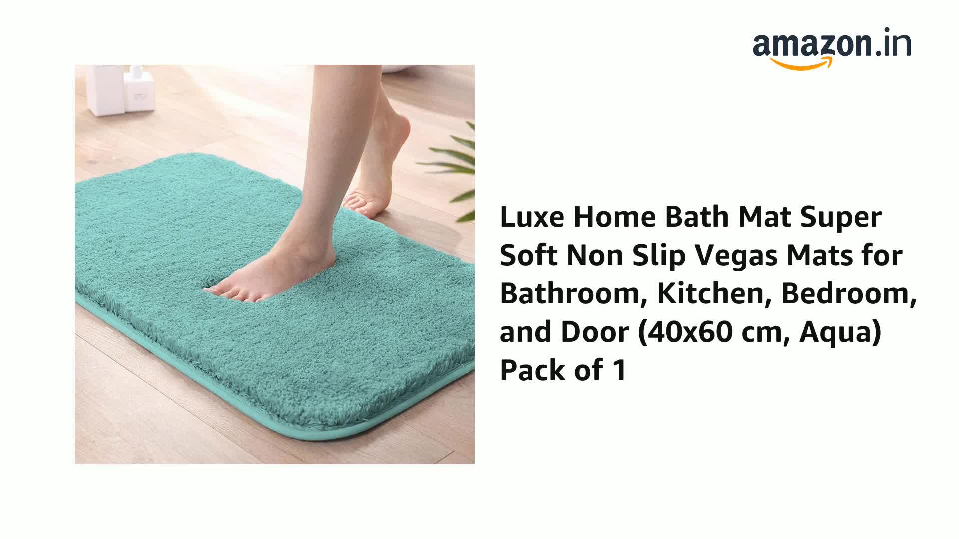 Non-Slip Bath Mat,Super Soft And Water Absorbent, Machine Washable Microfiber Bathroom Rug For Bathroom, Bedroom, Kitchen(40 X 60 Cm Green Leaf - View #5