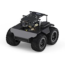 Waveshare RaspRover Open-Source 4WD AI Robot,Compatible with Raspberry Pi 5, Dual Controllers, Computer Vision, PI5-4GB NOT Included