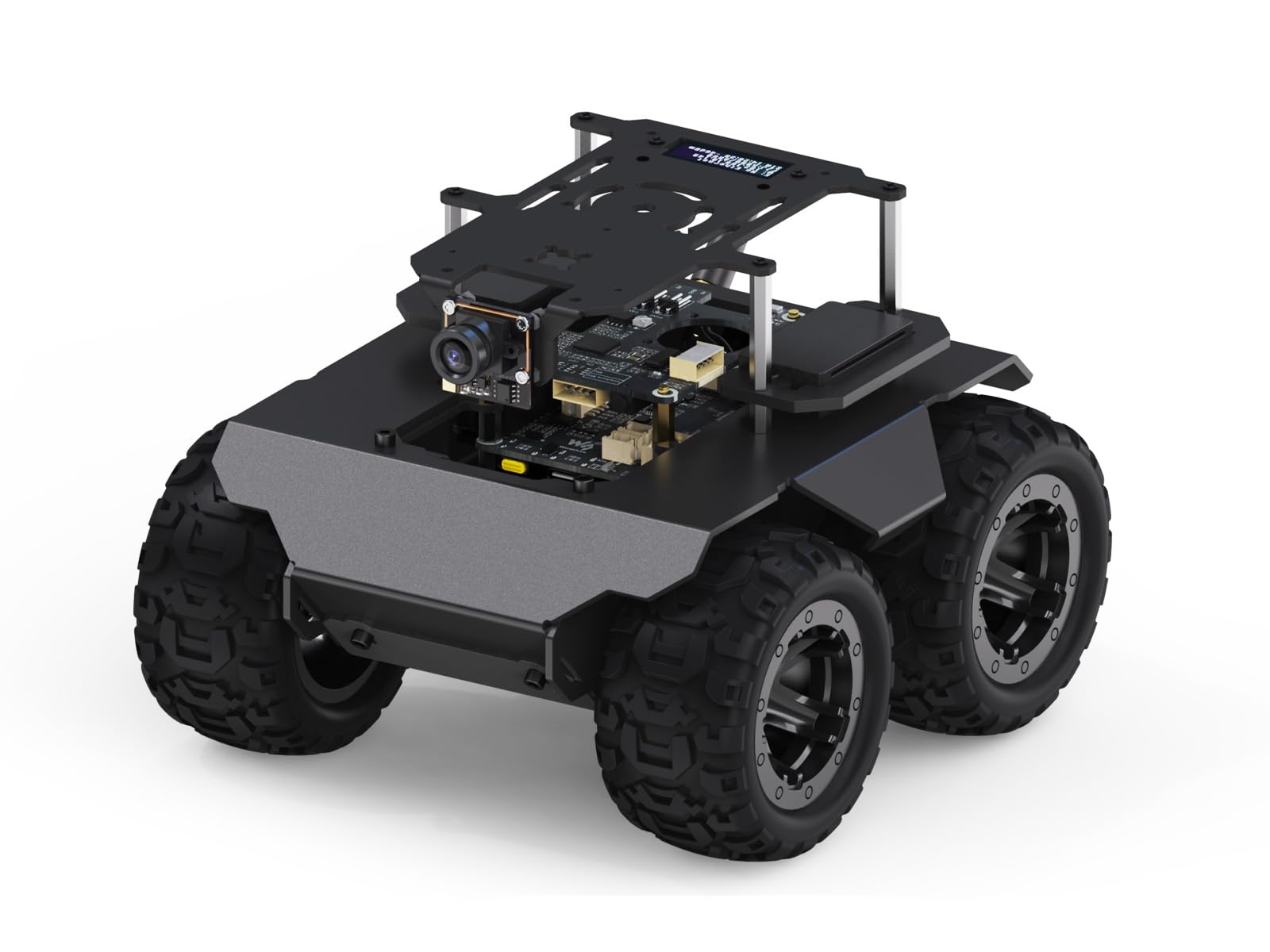 Waveshare RaspRover Open-Source 4WD AI Robot Compatible with Raspberry Pi 5 Dual Controllers Computer Vision