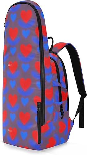 Miniatura 2 de Sporting Goods Bolsa de tenis grande resistente rojo azul degradado San Valentín Love 3 raquetas de bádminton Pickleball bolsa para tenis,
