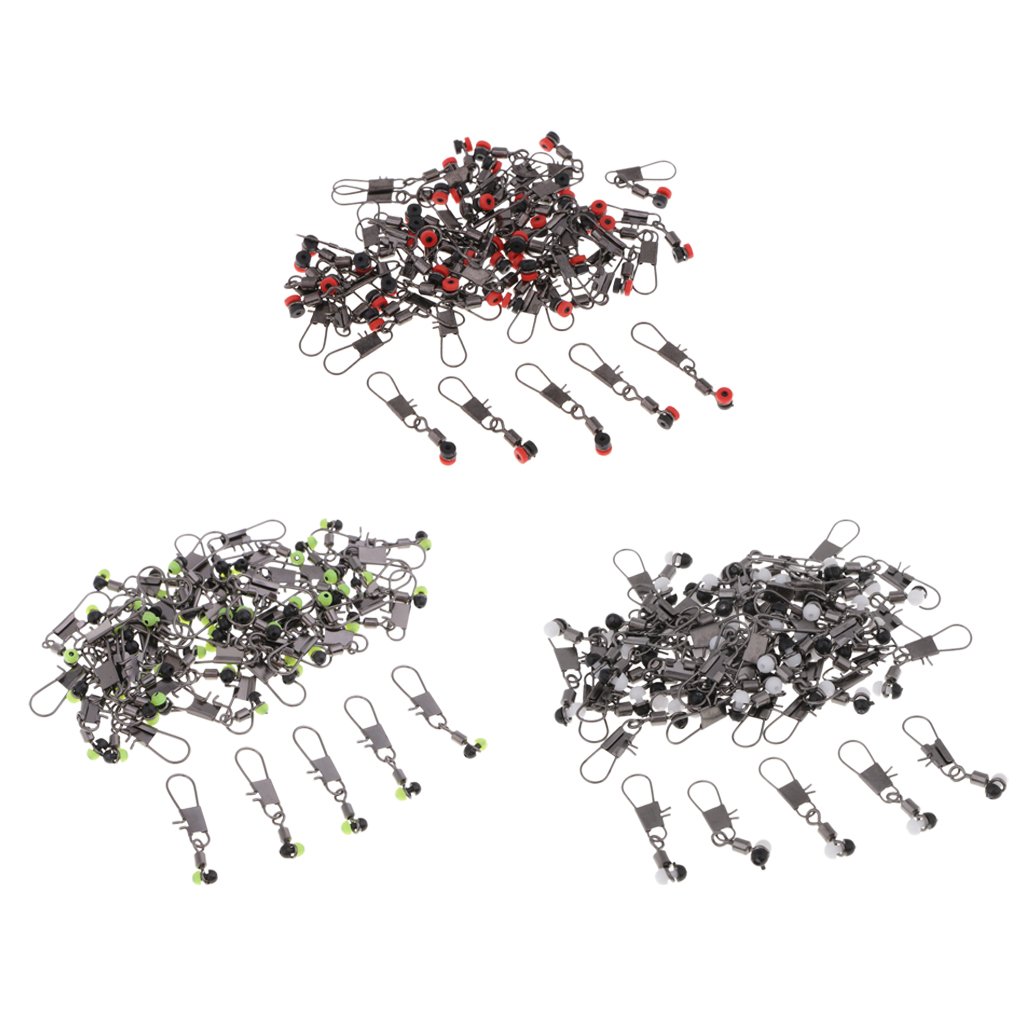 Lot de 10 émerillons de pêche 50 pièces avec connecteurs emboîtables S