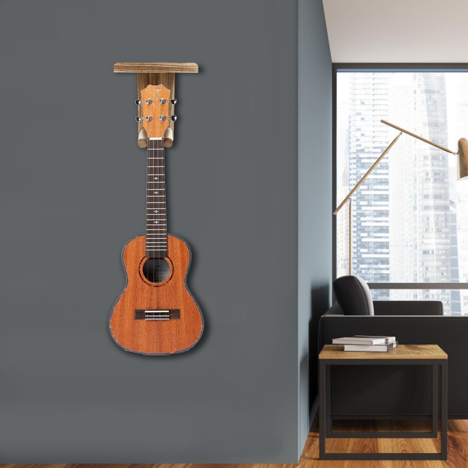 2 Stück Wandhaken für Ukulele und Banjo, Platzsparend