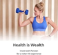Vista 7 de Portzon Mancuernas con Pesos 10 Opciones de Colores Compatibles con Juego de 2 Mancuernas de Neopreno, 1-15 Libras, Antideslizantes, No se Ruedan