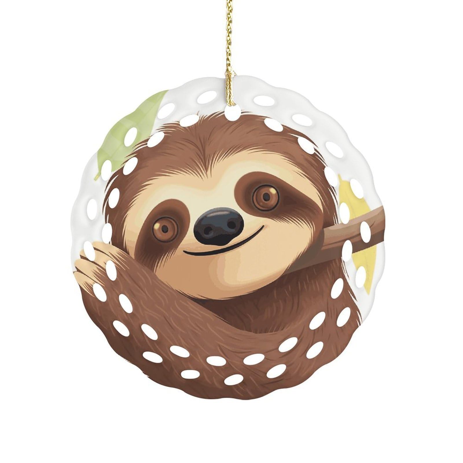 Wsoihfec Style Slothhanging Ornaments For Tree- Christmas Ornaments,Home Decor | Housewarming Gifts,Ceramic Keepsake For Family, Friends