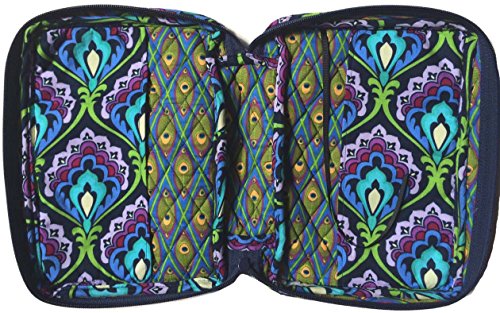 Image of DIWI Quilted Bible Cover Large Sizes 10 X 7 X 2.75 Inches Good Book Case (L, C1 Peacock Garden)