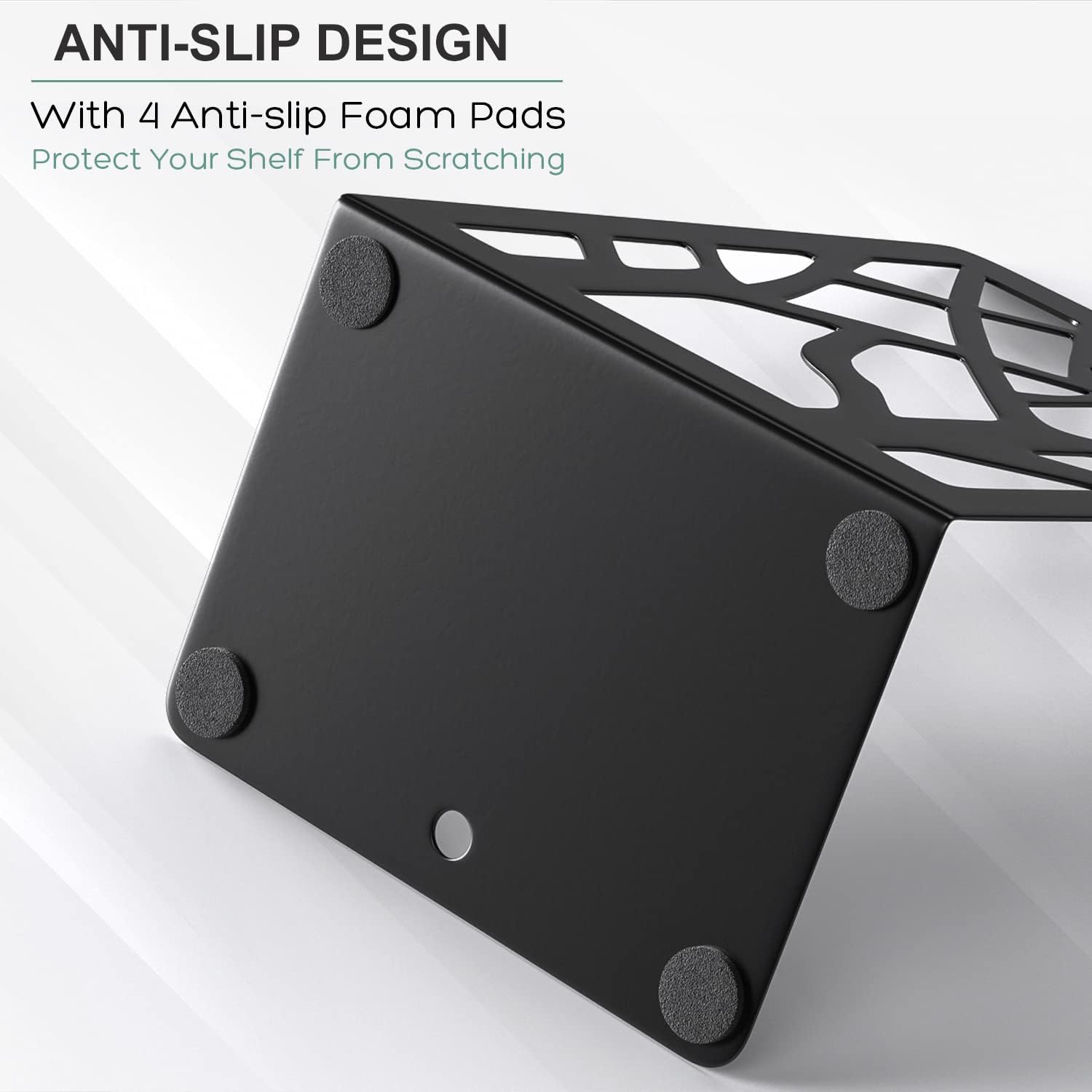 MaxGear Book Ends Tree Design Modern Bookends for Shelves, Non-Skid Bookend, Heavy Duty Metal Book Stopper for Books/CDs, Decorative Books Shelf Home, 7 x 4.7 x 3.5”, Black, 8 Pair/16 Pieces, Large