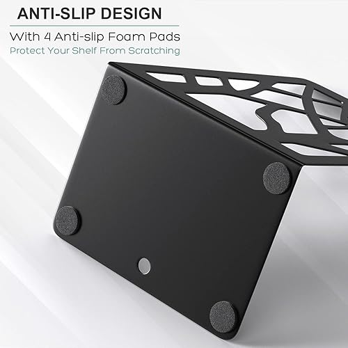 Vista 20 de MaxGear Sujetalibros modernos con diseño de árbol para estantes, sujetalibros antideslizante, tapón de metal resistente para libros/DVD, soporte