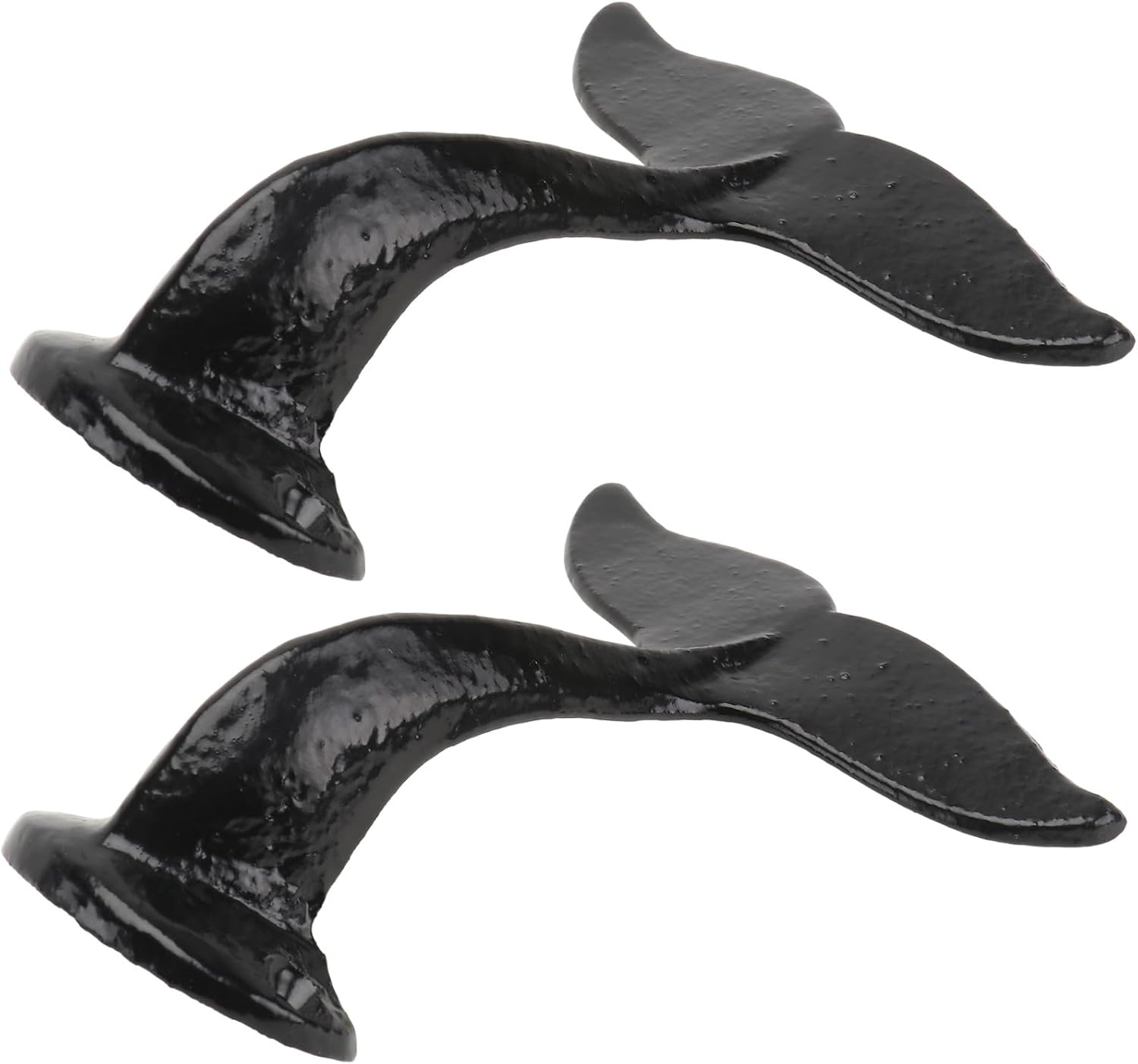 2pcs Whale Tail Wall Hooks Creative Decorative Storage Hook for Indoor Use for Clothes Bags and Sundries Compact Iron Wall-Mounted Hanger for Bedroom Bathroom Living Room