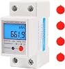 LCD Digital Electricity Meter 5(80) A 220V B Calibrated AC Meter DIN Rail KWh Meter 1-Phase 2-Pin 2P DIN Rail Electricity Meter with Reset Button