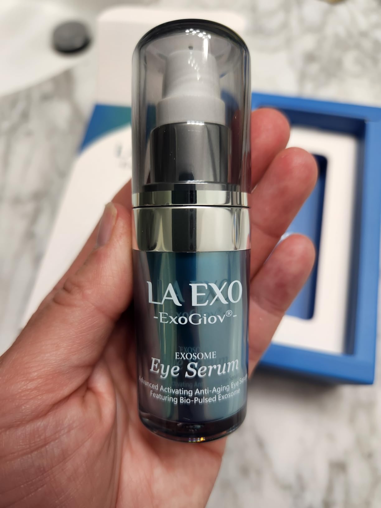 LA EXO Exosome Eye Serum – Advanced Anti-Aging Eye Treatment for Puffiness, Dark Circles & Fine Lines – Brightening, Smoothing & Hydrating Undereye Skin Care for a Youthful Look – 15ml