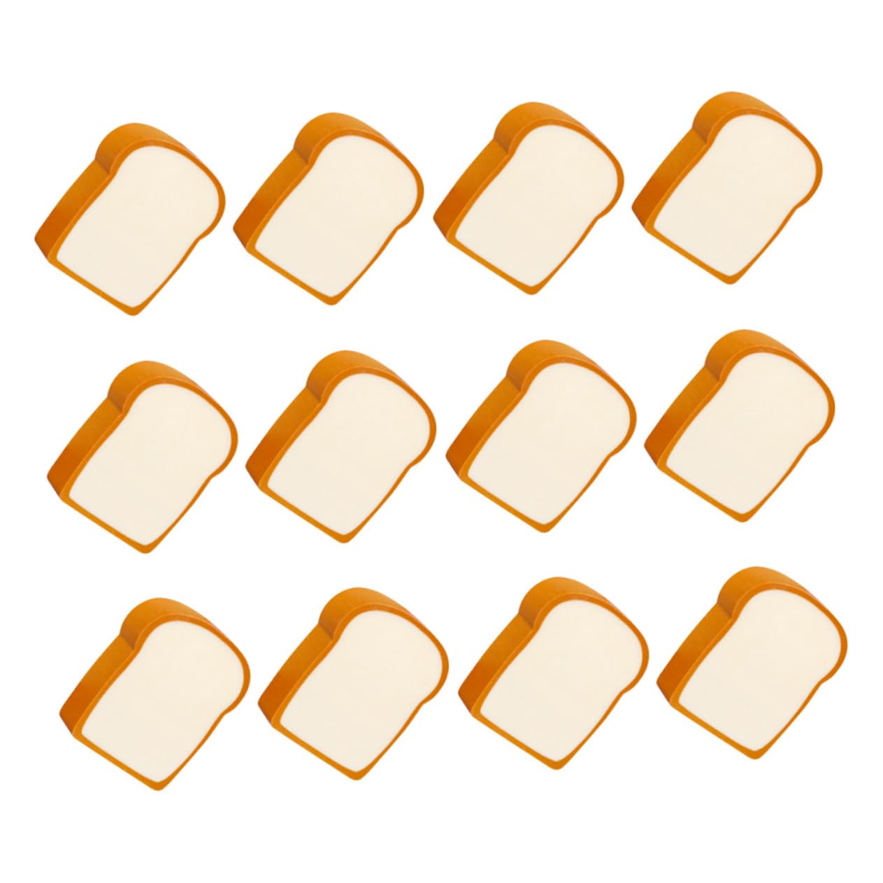 STOBOK 12pcs Toast Eraser Egg Stuffers Drafting Eraser School Supplies Egg Fillers for Kids Halloween Erasers for Kids Pinata Stuffers Bread Shaped Erasers Kids Food Cute Toy Child
