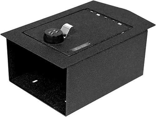 Black Horse - Caja fuerte para consola central, organizador de caja de pistola negra, con cerradura reiniciable de combinación de 4 dígitos