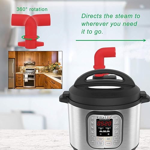 Miniatura 2 de Accesorio desviador de vapor para olla a presión, silicona apta para alimentos, accesorio de liberación de vapor para modelos Instant Pot DuoDuo