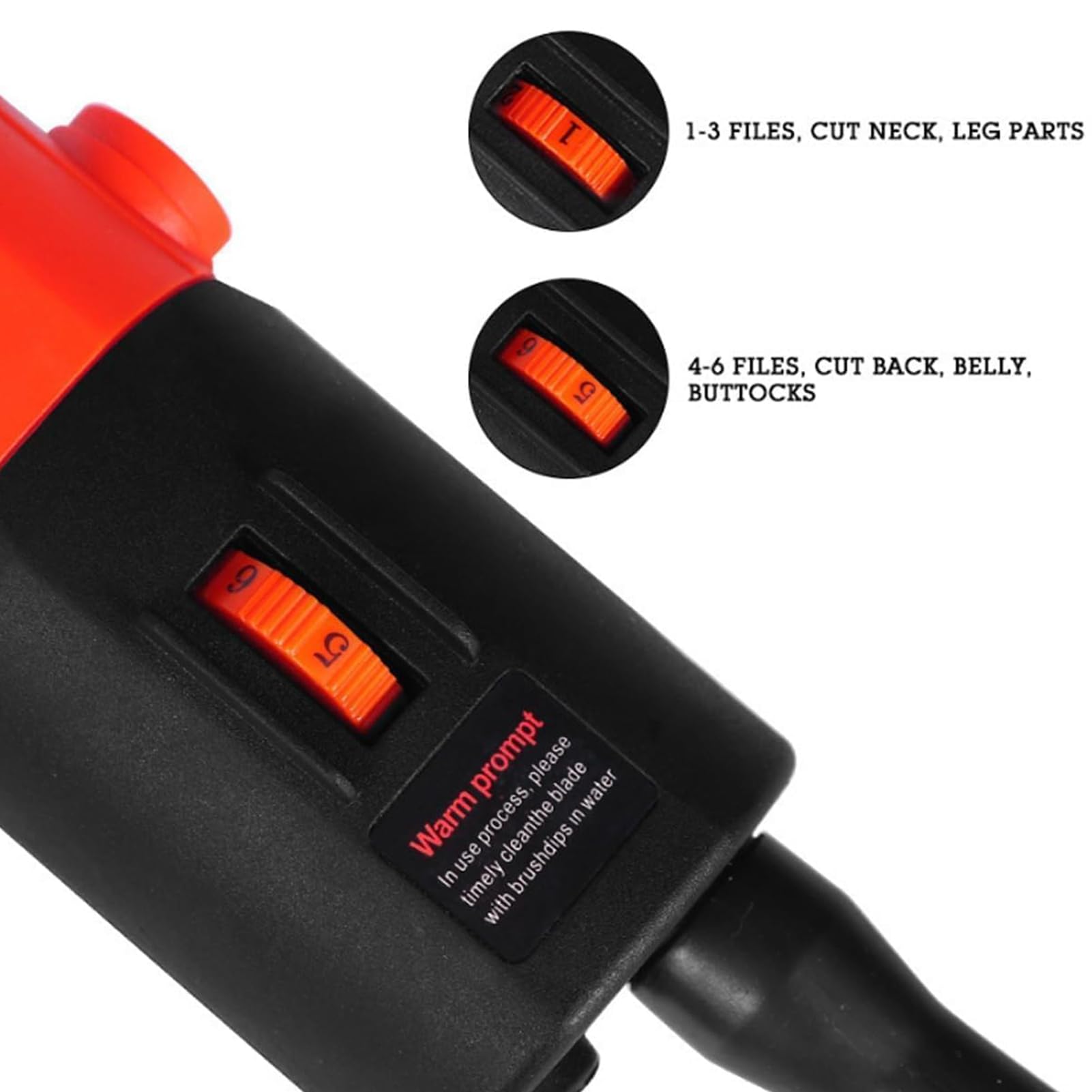 Esquiladora Eléctrica para Ovejas, Esquiladora 850W con Ajuste de 6 Velocidades & Cuchilla Profesional de 13 Dientes, Cuchilla de Acero Inoxidable Máquina de Esquilar para Cabras/Bovinos Red 13 Teeth