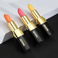 Vista 14 de Color Changing Lipstick, Magic Color Changing Lip Balm (Black to Brick Red), Natural Moisturizing Labiales Magicos Lipstick For Women