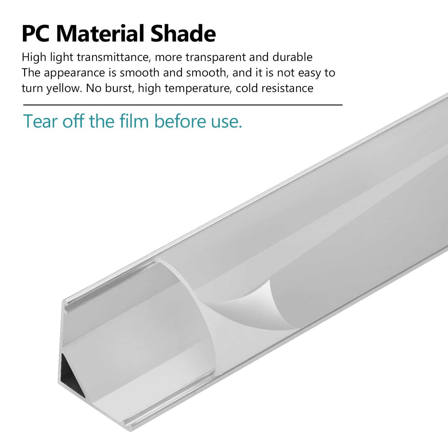 Sonnewelt 40 x 1 m profil LED aluminiowy, profil aluminiowy LED w kształcie litery V do taśm LED/pasków/pasków (1-11 mm) z osłoną, w zestawie zaślepki i klipsy montażowe do taśm LED