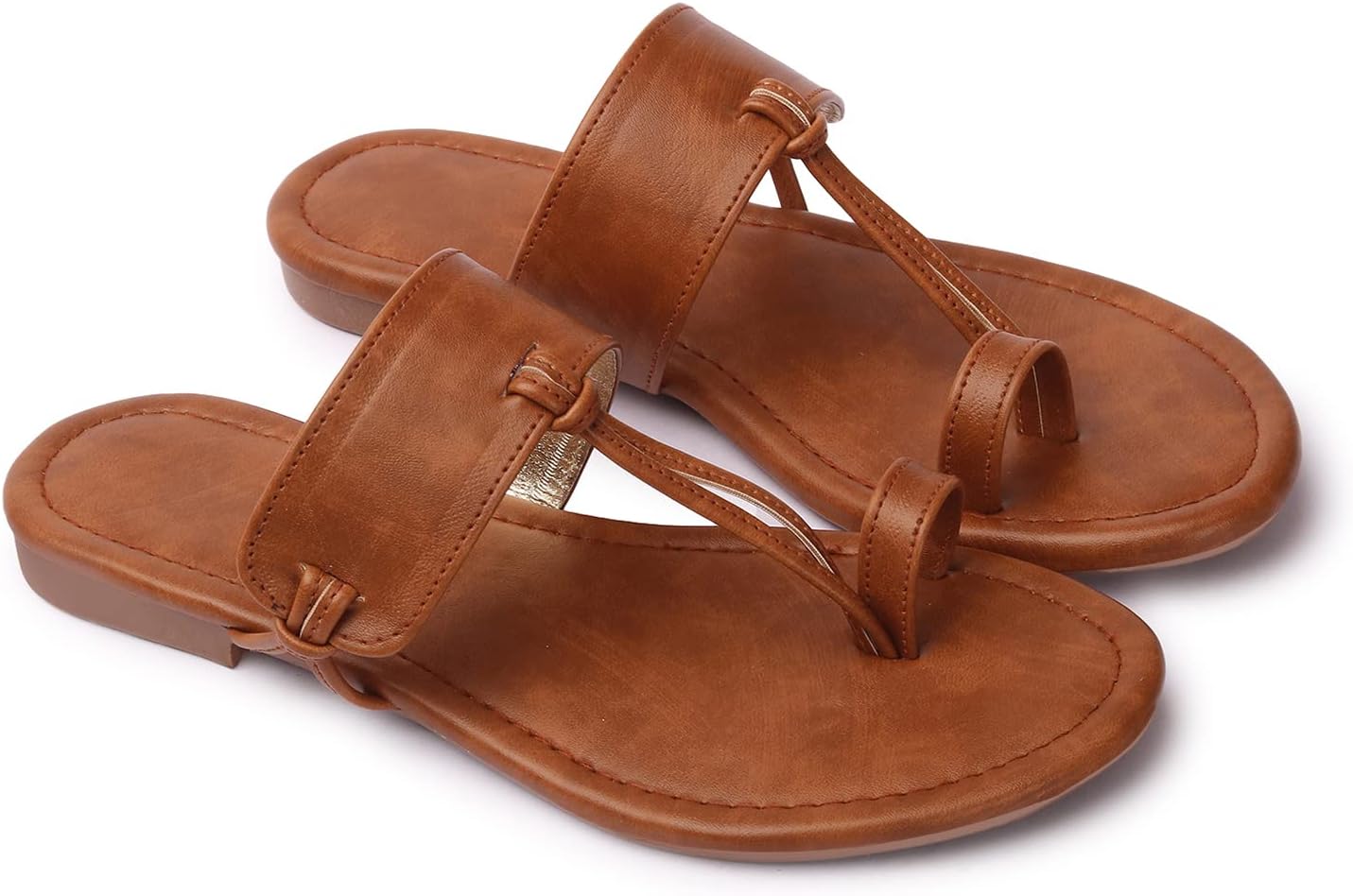 Karan Footwear Kolhapuri Slippers for Women Stylish | Slip-Ons Flat Heel Fashion Sandals & Ethnic Chappal for Girls | 3 to 8 Sizes