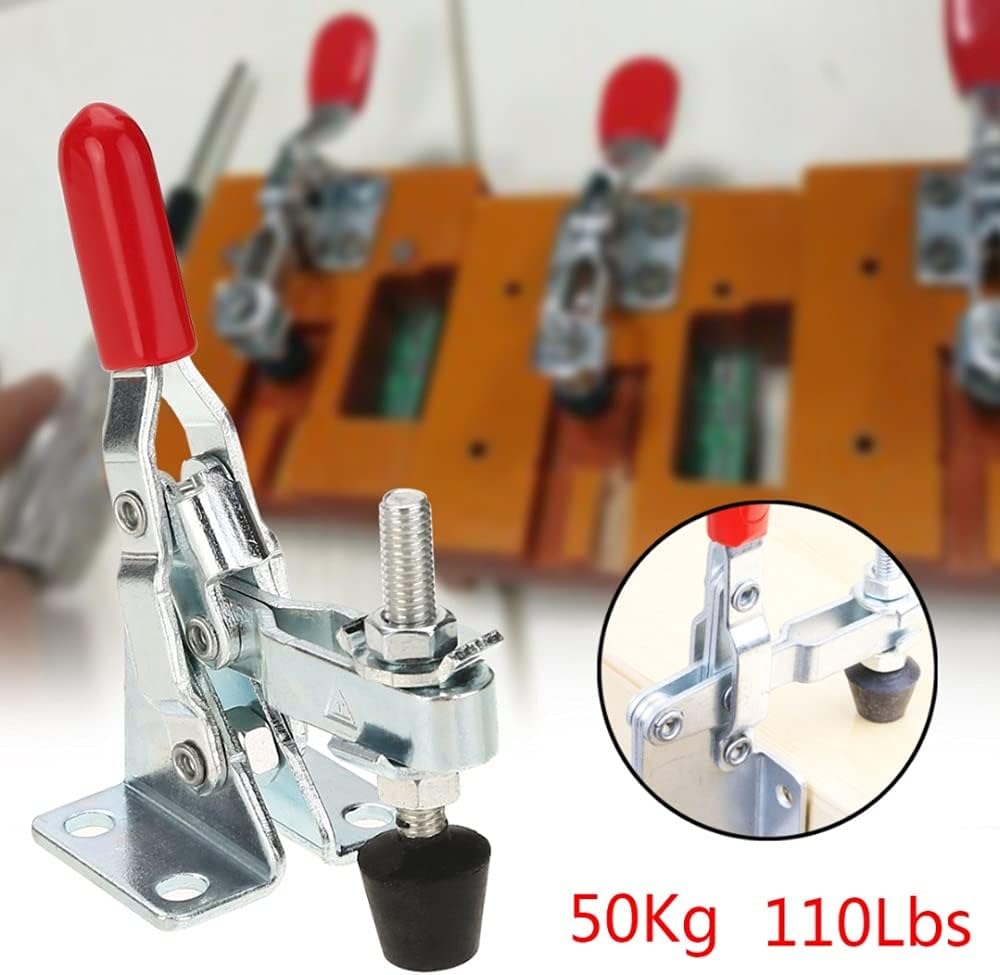 1pc 27kg 50kg 90kg Anti-Slip U Shape Toggle Clamp Holding Capacity Push Pull Toggle Clamp Vertical/Horizontal Type for Hand Tool (Size : 50Kg 110Lbs) ()