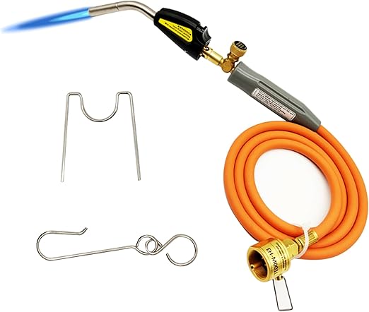 MAPP Propane Burner, MAPP Gas Burner Head with 1.5 m Hose, Self-Igniter Trigger and Adjustable Flame Control, Soldering Torch, Brass Tip, CGA600 Interface : Amazon.de: DIY & Tools