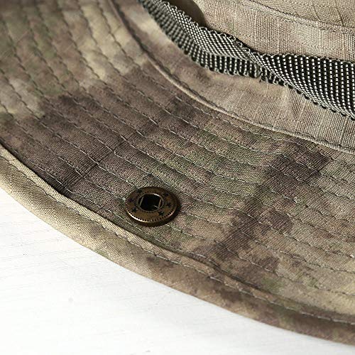 Military Tactical Head Wear/Boonie Hat Cap For Wargame,Sports,Fishing &Outdoor Activties Acu Camouflage With Usa Patch #TOP3