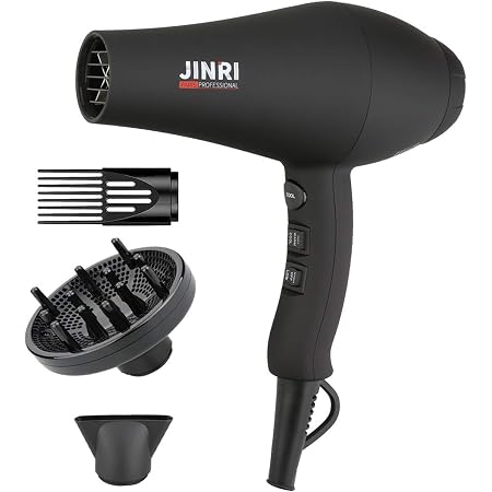 Amazon.com: Xlinder 1875W Professional Salon secadora de pelo con  infrarrojo para secado rápido, secadora con iones negativos, con 2  velocidades y 3 ajustes de calor, secadora de cerámica, con motor AC, con